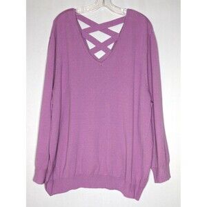 Love Ellie Sweater Back Detail V-Neck Pullover Stitch Fix Size 3X